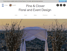 Tablet Screenshot of pineandclover.com